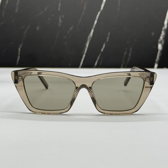 NEW SL276 MICA 043 SAINT LAURENT WOMEN BROWN SQUARE SL 276 MICA 043 SUNGLASSES - Picture 4 of 10